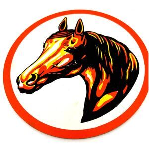 Pennsylvania Dutch Original Handmade 7.5" Amish Hex Sign - Horse